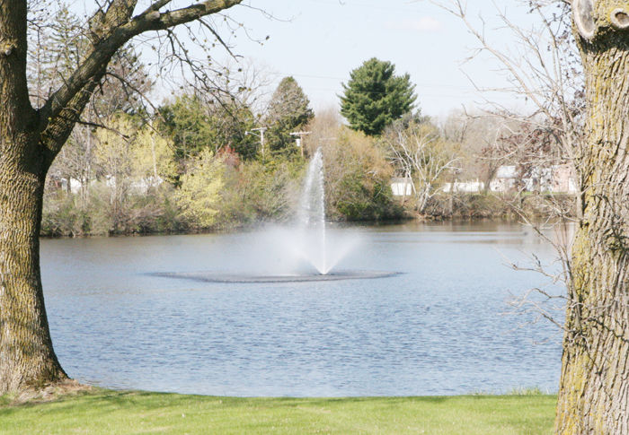 Floating fountain installed in Barron